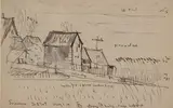 Oscar Florianus Bluemner, Sketch of Secaucus, Ink on paper