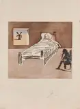 Don Quixote: the Legacy by Salvador Dalí, Hand-colored etching - Plate: 15 3/4 in. x 17 3/4 in, sold Jun 2005