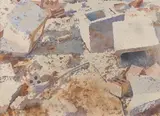Susan Murphy, Sun-Baked Cinderblocks, Watercolor