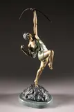 Archer by Pierre le Faguays, Paris", bronze; marble base, offered Jun 2005