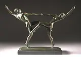 Harriet Whitney Frishmuth, "Pas de Deux," a Bronze Group of Two Dancers