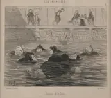 Honoré Daumier, LES BAIGNEUSES: NAYADES DE LA SEINE, (Delteil 1629), second state