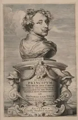 Sir Anthony Van Dyck, SELF-PORTRAIT, second state, Etching and engraving