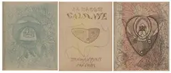Max Ernst, La Brebis Galant: Three Works, 1949 (L./S. 28/I, Color etchings with aquatint - Plate: 7 3/4 in. x 5 3/4 in. and Plate: 4 3/4 in. x 3 3/4 in