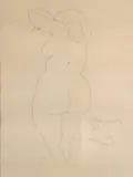 Pablo Picasso, Untitled, FEMME NUE DE DOS, 1956, etching - Plate: 15 in. x 11 in