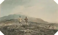 Untitled by Samuel Howitt, SHOOTING ON THE MOOR, watercolor, sold Jun 2005