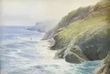 G. E. Treweek, View Ofcliffs on Coast, Watercolor on paper