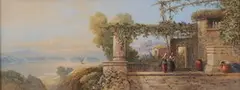Edward M. Richardson, Castle and Bay of Baine, Watercolor