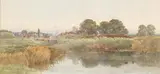 Joseph John Jenkins, Goring and River Thames, Watercolor