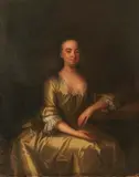 English School, Lady in Golden Dress