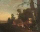 Thomas Gainsborough, Cattle Reclining Among Trees, CATTLE RECLINING AMONG TREES, oil on panel