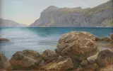 Janus Andreas La Cour, View of Capri, Oil on canvas