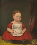 Untitled by American School, PORTRAIT OF LITTLE MISS JERUSHA GRISWOLD, oil on canvas, sold Jun 2005