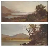 Andrew Fisher Bunner, VIEWS OF HUDSON RIVER VALLEY: A PAIR, both signed lower right, Oil on canvas