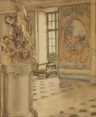 Salon by Walter Gay, Watercolor, sold Jun 2005