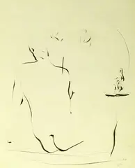Pietro Lazzari, Boys Playing in the Tiber, Pen and ink on paper