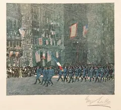 Untitled by George Luks, BLUE DEVILS ON 5TH AVENUE: TWELVE PIECES, each pencil signed, lower margin, sold Sep 2005