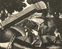 Clare Leighton, The Farmer'S Year, Wood engraving