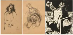 Irving Marantz, The New Season, The first and second are etchings and the third is a woodblock print