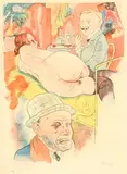 Ecce Homo by George Grosz, Color lithograph, sold Sep 2005