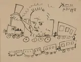 Pablo Picasso, Chemin de Fer (Iron Way), July 1951, lithograph