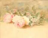P. R. Gibbs, Still Life of Roses, Watercolor