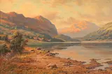 E. W. Roberts, Western Landscape, Oil on canvas