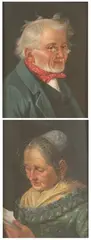Cyril Walter Bion, PORTRAITS OF HUSBAND AND WIFE: A PAIR, each signed, Oil on board