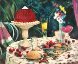 Vernet Bonfort, Nature Morte Aux Patisseries, Oil on canvas