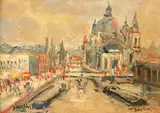 Chaïm Soutine, View of Berlin, Oil on panel
