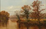 Arthur B. Collier, Figures in a Boat, Oil on canvas
