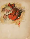 J. C. Leyendecker, Study for Santa and Child, Oil on paperboard