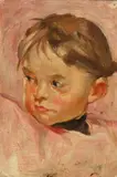Pierce Rice, Portrait of Young Boy, PORTRAIT OF YOUNG BOY, oil on board