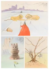 Salvador Dalí, 12 TRIBES OF ISRAEL: 13 PRINT PORTFOLIO, 1973, each print signed and numbered 117/195, lower margin, Drypoint etchings - Plate: 19 1/2 in. x 14 1/4 in.; Sheet: 25 1/2 in. x 19 1/2 in