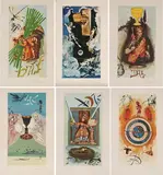 Untitled by Salvador Dalí, TAROT PRINTS: SIX PRINT SUITE, each signed in pencil, and numbered 131/250, lower margins, sold Sep 2005