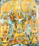 Sergei Vladimirov Potapov, Ornaments of Abyss No. 6, Oil on canvas