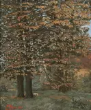 Francois Leon Prieur, Trees in Summer, Oil on canvas