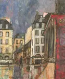 Bernard Lamotte, Place de L'Odeon, Oil on canvas