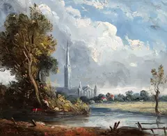 John Constable, Salisbury Cathedral, Oil on board