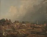 John Constable, Untitled, A FARM NEAR NORWICH, oil on canvas