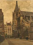 Jean Lefort, Saint Severin Church (Paris), Oil on canvas