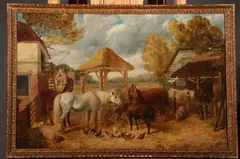 Untitled by Dutch School, BARN YARD SCENES: A PAIR, oil on canvas, offered Sep 2005