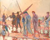 William Samuel Horton, Draped Figures and Children on Beach