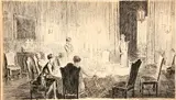 Charles Dana Gibson, Ladies After Supper, Pen and ink on board