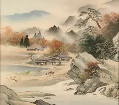 Chinese School, Riverscape, Ink and color on silk, signed and sealed
