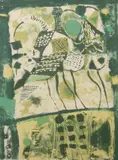 Rokushi Mizufune, Stone Bird, Pencil signed