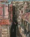 Roma Centro by American School, Watercolor on paper, sold Dec 2005