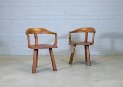 Christopher Faulkner, Pair of oak and elm elbow chairs