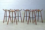 Sergio Rodrigues, Set of six Spanish 'Marbella' bar stools