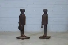 Anatol Herzfeld, Two 'Wächter' (Guardian) sculptures, c.1993, corroded iron